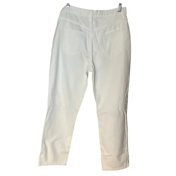 NWT Altar’d State White Straight Leg High Waisted Distressed Jeans Size 5 / 27 - Picture 5 of 9